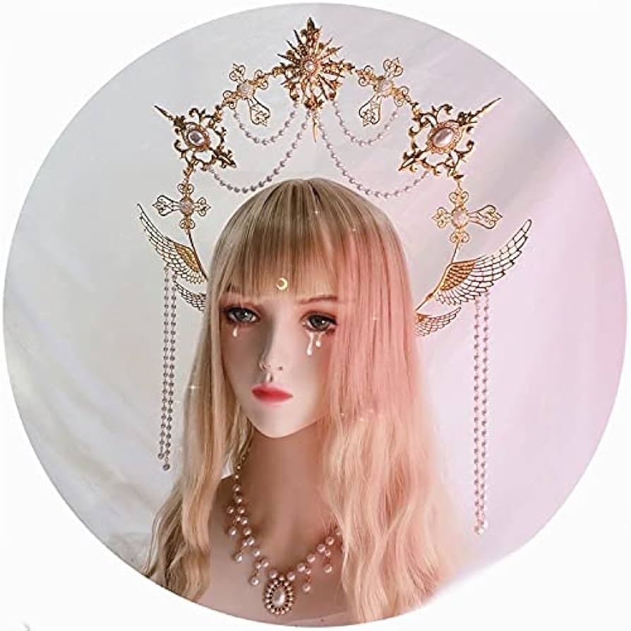 白雪姫　赤紺カチューシャ　王冠　ロリータ ゆめかわ vintage ゴシック Amazon.co.jp: 【SRrabbit】ロリータ ヘッドドレス プリンセス